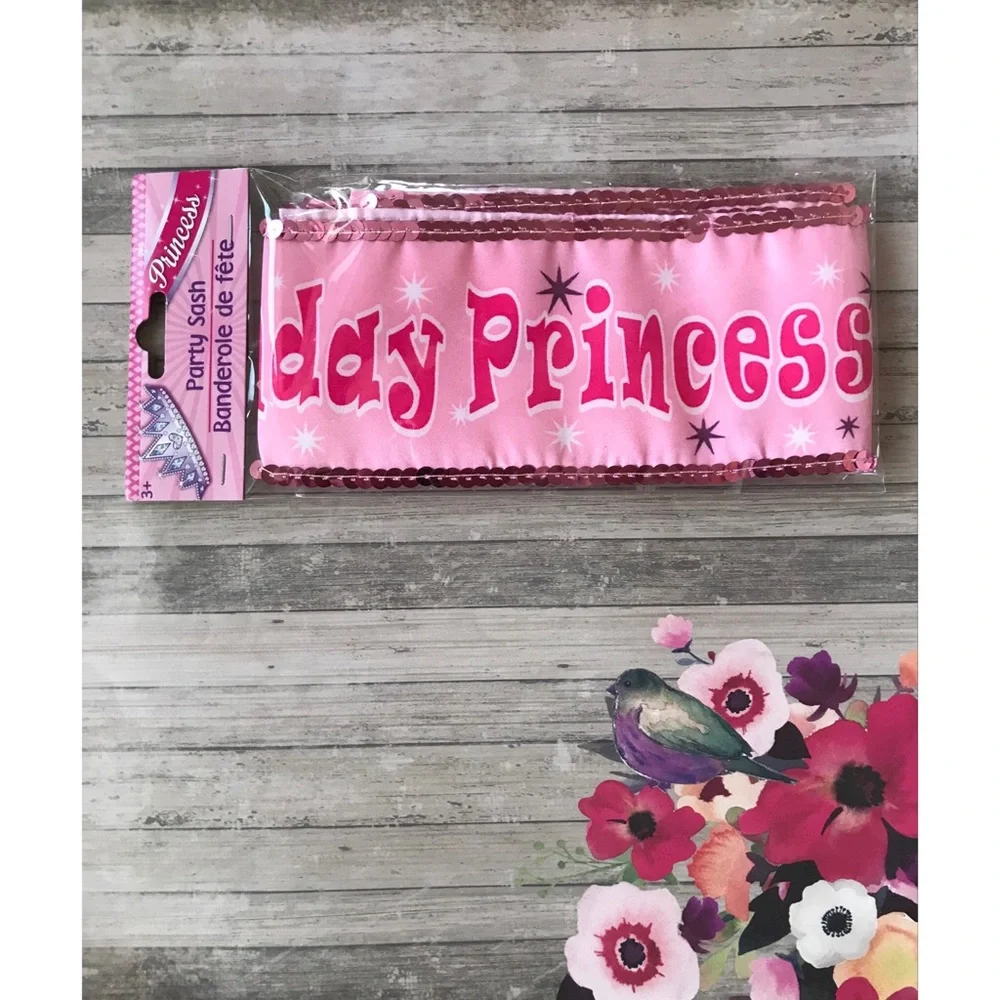 Pink Princess Dress Party Invitations & Party Sash